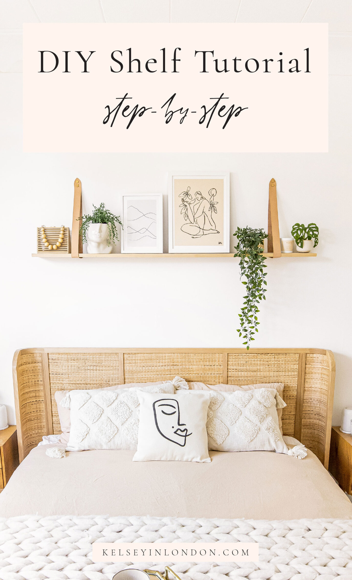 DIY-Shelf-Tutorial-Floating-Wooden-Shelf-with-Leather-Straps---Kelseyinlondon---homewithkelsey---Kelsey-Heinrichs