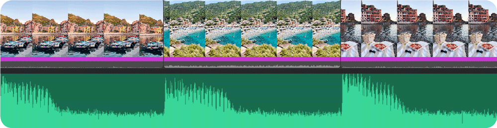 audiowave track visual adobe rush