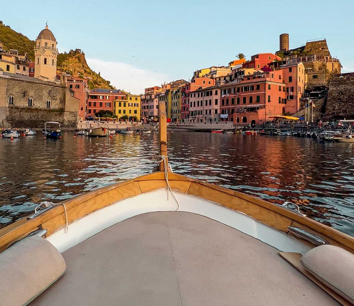 private sunset boat cruise of cinque terre