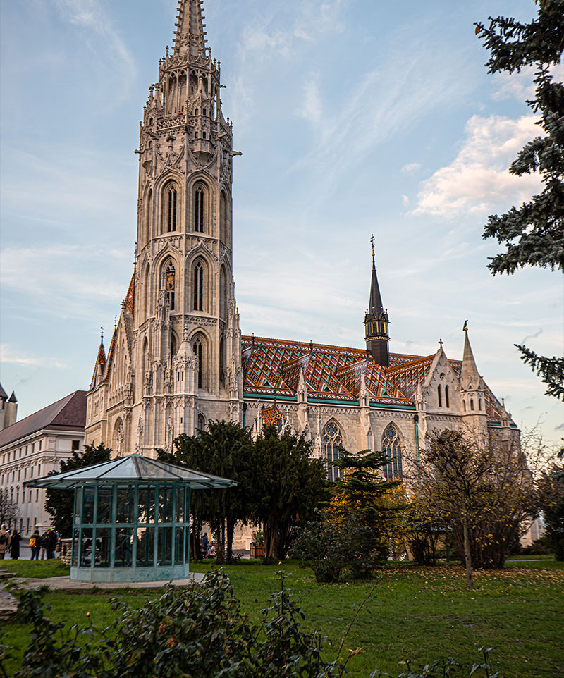 beautiful church with tall tower