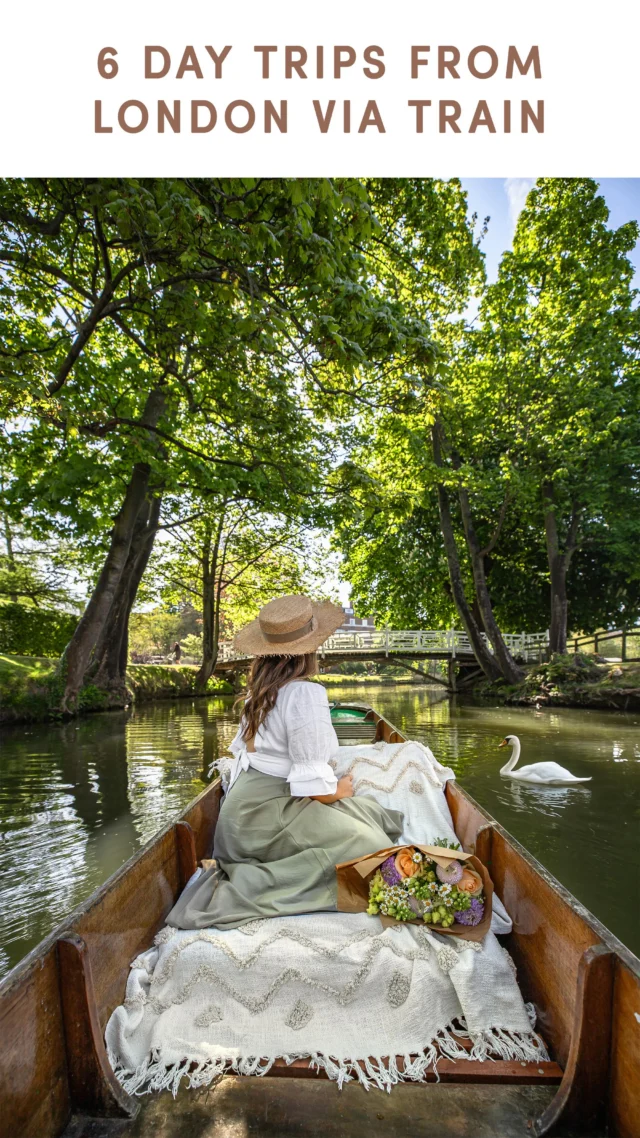 🇬🇧 6 day trips from London ⬇️  💬 Comment TRIP and I’ll send you a link to my full guide of 12 amazing day trip ideas from London

1. Oxford: university town famous for its prestigious colleges and picturesque riverside. From London = 🚆 1 hour train or 🚘 1.5 hour drive

2. Margate: seaside town with sandy beaches, a retro amusement park, and the iconic modern art gallery. From London = 🚆 1.5 hour train or 🚘 1.5-2 hour drive

3. Canterbury: beautiful city with the magnificent Canterbury Cathedral, river punting & medieval streets.
From London = 🚆 1 hour train or 🚘 1.5 hour drive

4. Seven Sisters: explore these breathtaking chalk cliffs with a scenic coastal walks & English Channel views. From London = 🚆 2 hour train + bus or 🚘 2 hour drive

5. Brighton: colourful & quirky seaside city known for its pier with arcades & rides, pebble beach & eclectic shops. From London = 🚆 1 hour train 🚘 1.5 hour drive
 6. Cambridge: Historic university city with impressive architecture and iconic punting on the River Cam.
From London = 🚆 1 hour train 🚘 1.5 hour drive

Video edited with my video filters (link in bio) @presetsbykelsey 

⁣© No reposts. 
🇬🇧

From London Day Trip. Day Trips from London by Train. Best Places to visit in England outside of London. Most beautiful places in England. The best places to go in England. Unique places to visit in England by train.